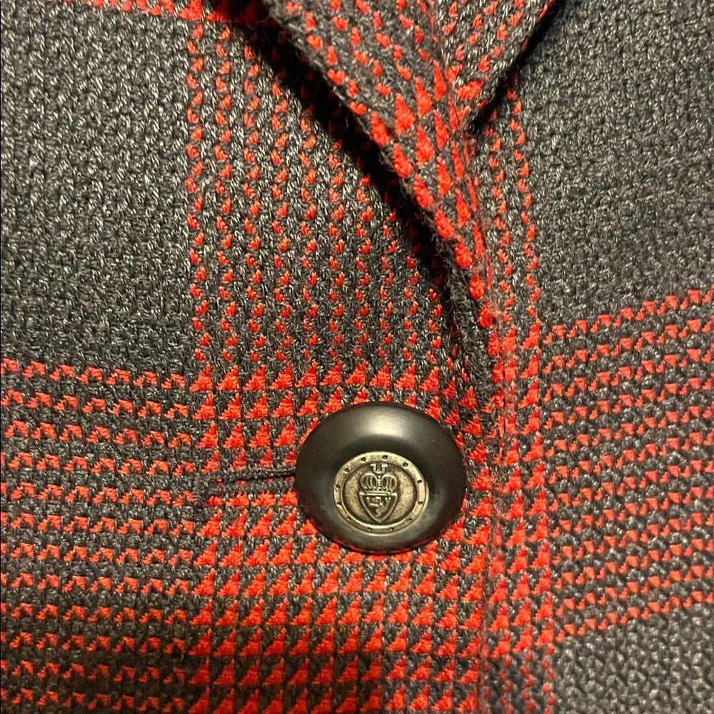 John Meyer of Norwich Vintage Wool Blend Red Plaid  Blazer - Picture 3 of 14